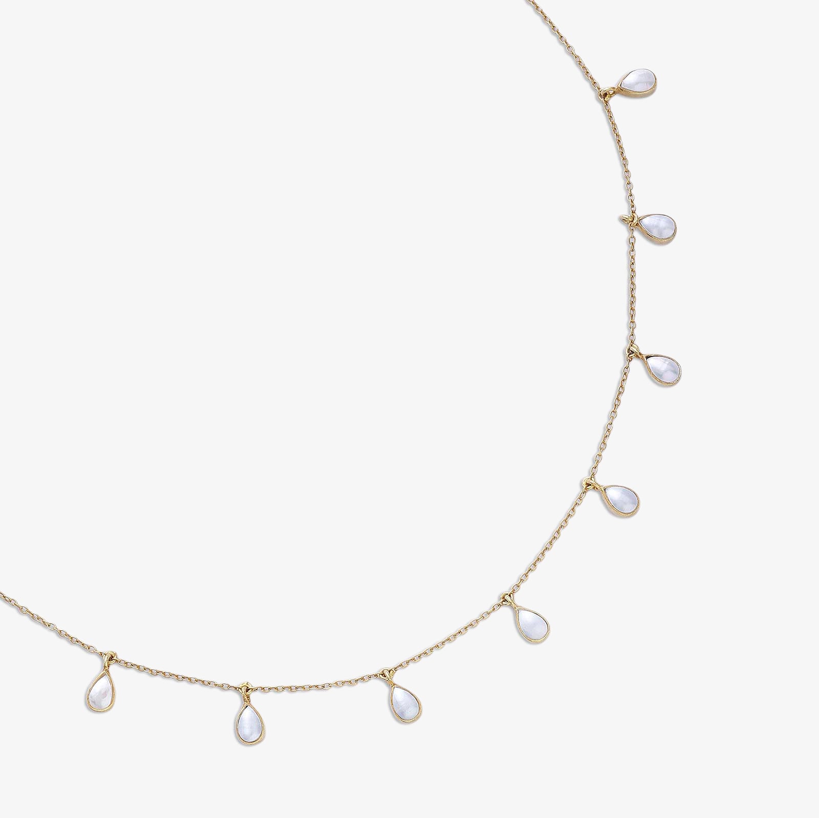 Pure Silver Necklace - Opulent Aurora Rose Gold Pearl Chain