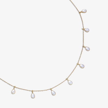 Rose Gold Plated Pearl Chain Necklace - Tweov Jewels