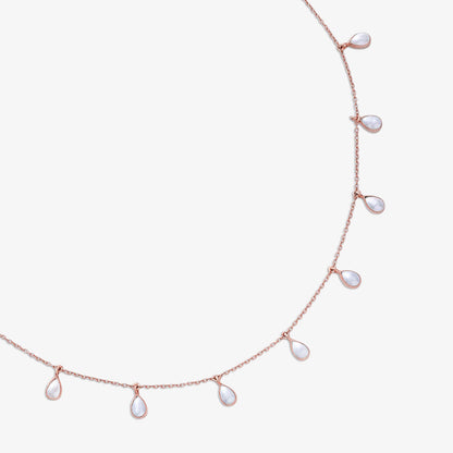 Pure Silver Necklace - Made With Majestic Gold Pearls