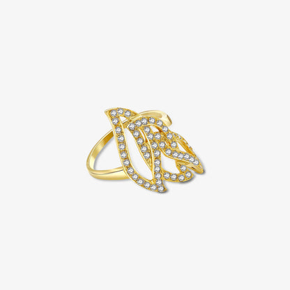 Pure Silver Ring - Statement of Gold Blaze CZ