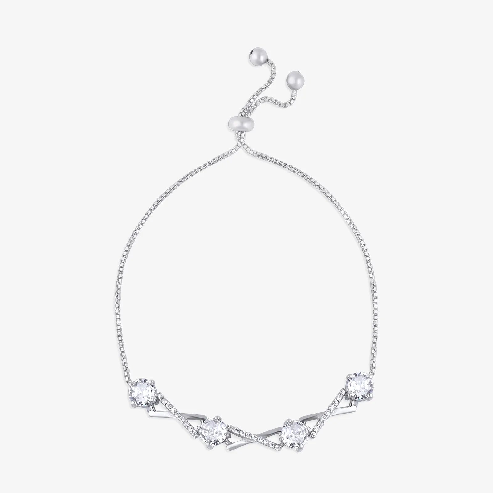 Designer Infinity Silver Chain Bracelet - Tweov Jewels