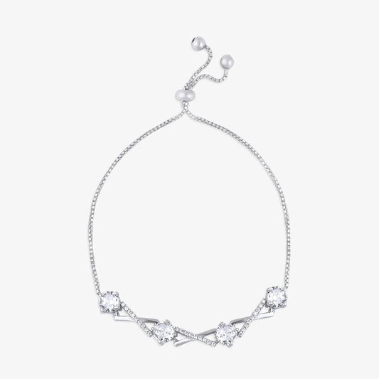Designer Infinity Silver Chain Bracelet
