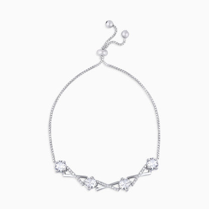 Pure 925 Sterling Silver Designer Infinity Chain Bracelet