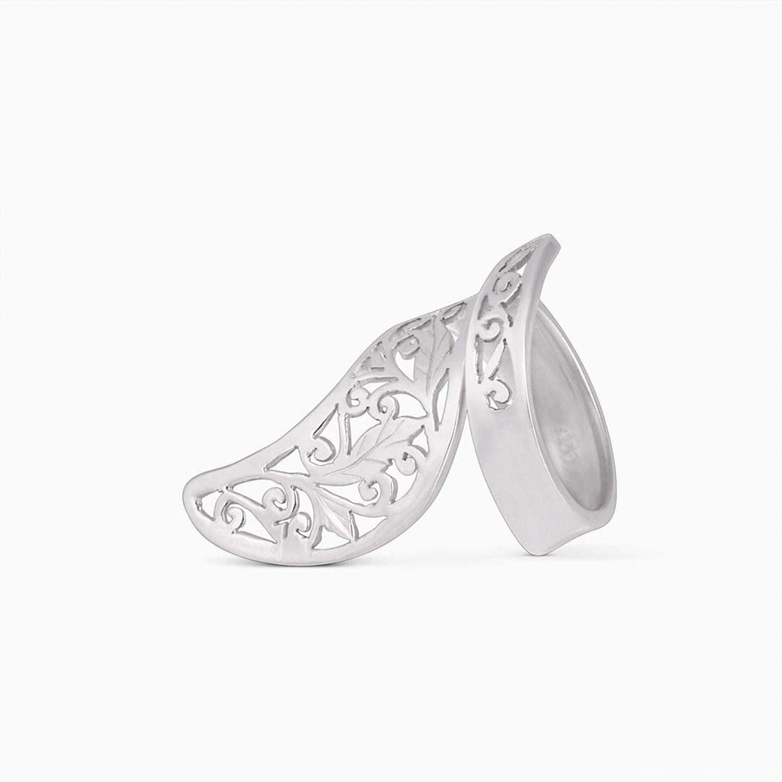 Pure 925 Silver Ring - Filigree Embossed Adjustable Fit - Tweov Jewels