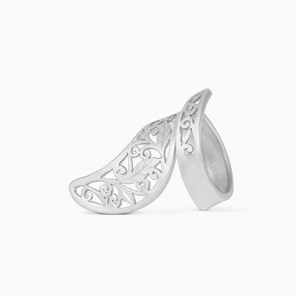 Pure 925 Silver Ring - Filigree Embossed Adjustable Fit - Tweov Jewels