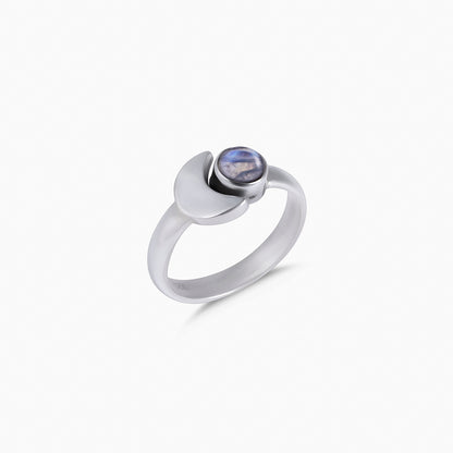 Melting Labradorite Simple Silver Ring - Tweov Jewels