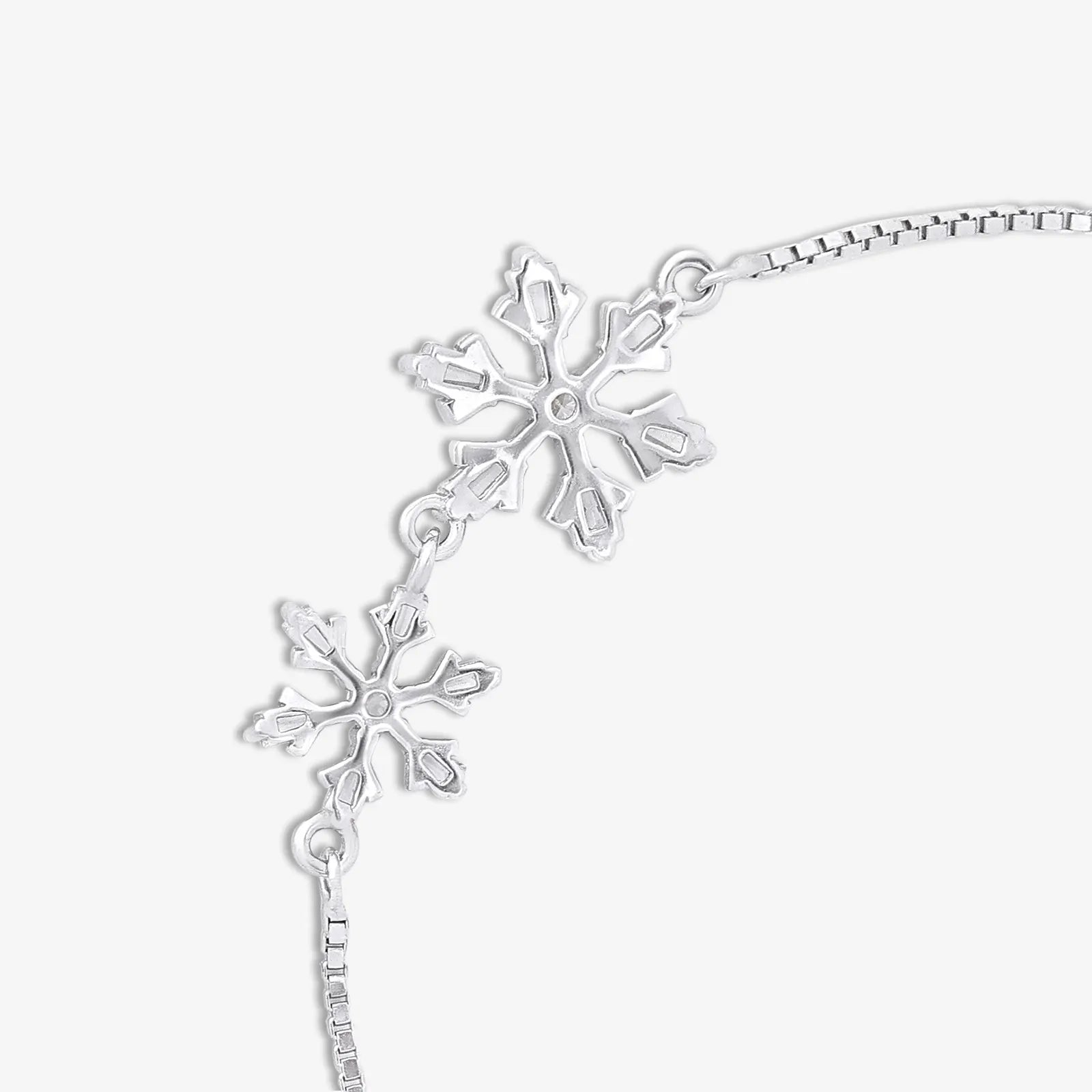 Snowflake Design Silver Bracelet