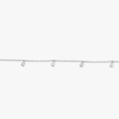 Silver Cubic Rope Link Bracelet