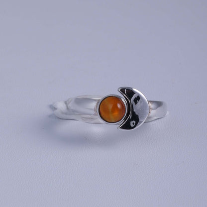 Pure Silver Ring - Made Of Tiger Eye Stone With Misty Look - Tweov Jewels