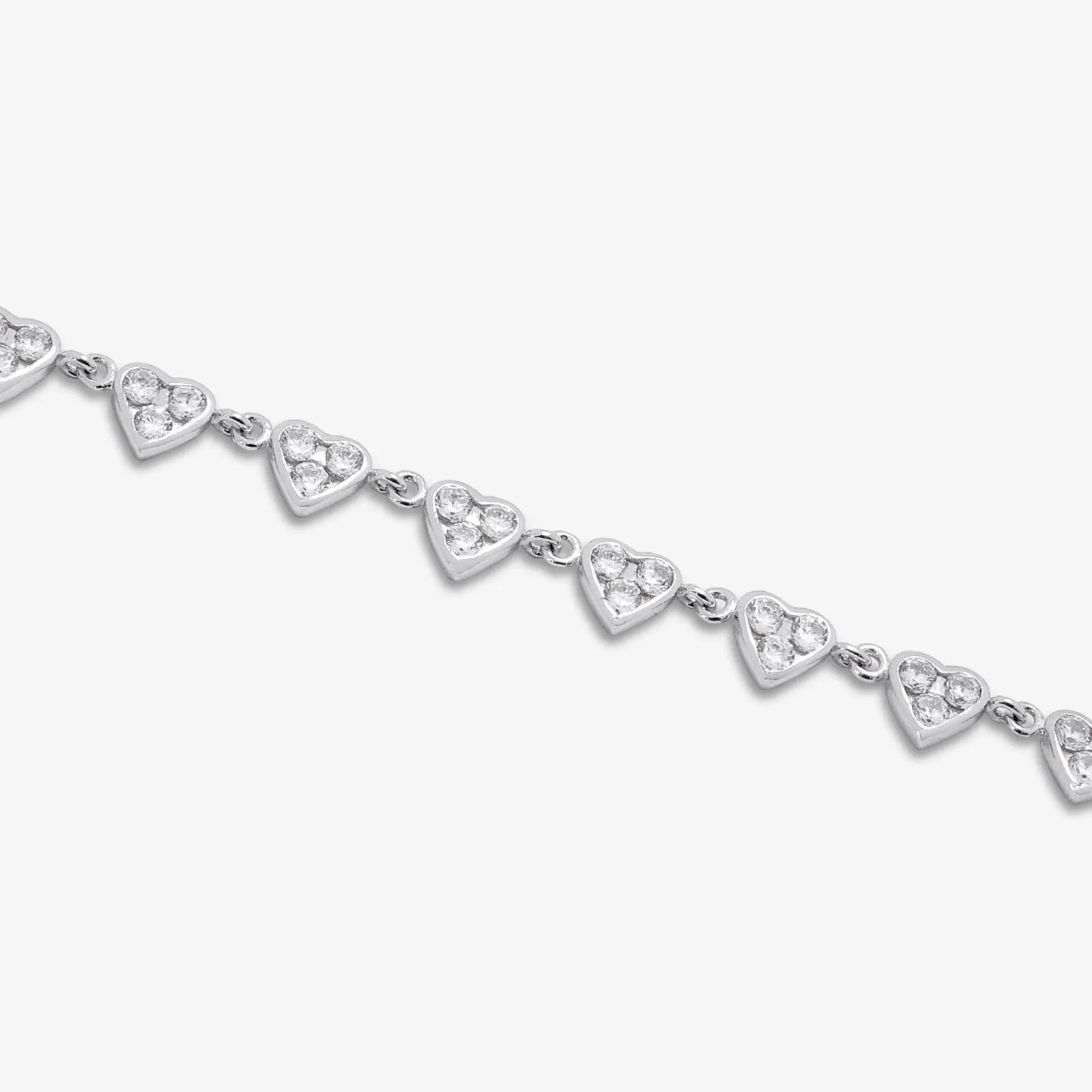 Silver Small Heart Charm Bracelet