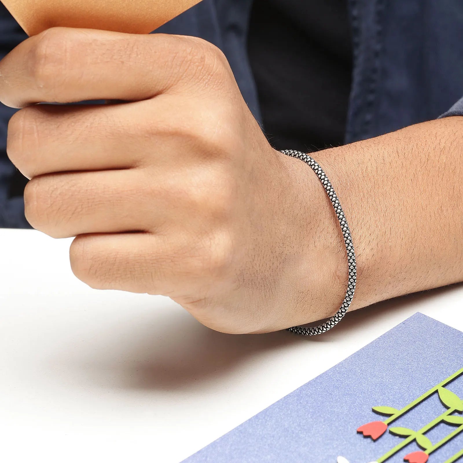 Handcrafted Silver Chain Bracelet