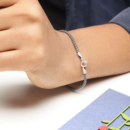 Handcrafted Silver Chain Bracelet