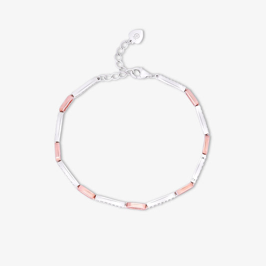 Interlinked 925 Sterling Silver S-Shape Chain Bracelet
