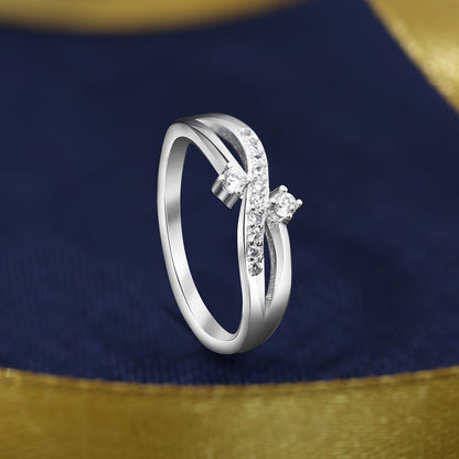 Infinity Cut Silver Ring