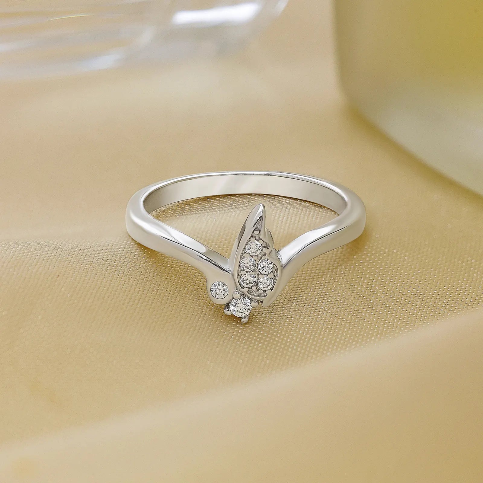 Butterfly Wings Silver Ring