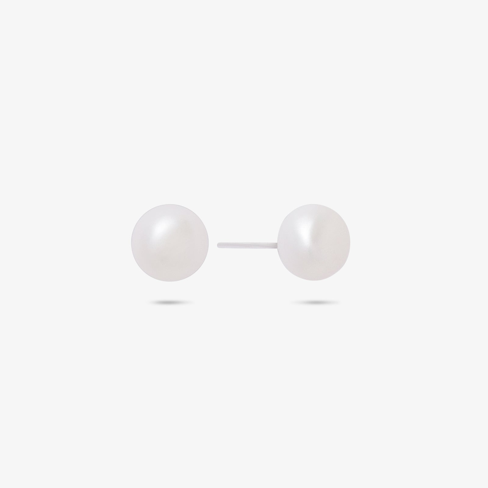 Pure Silver Earrings - Simplistic Daily Wear Pearl Stud - Tweov Jewels