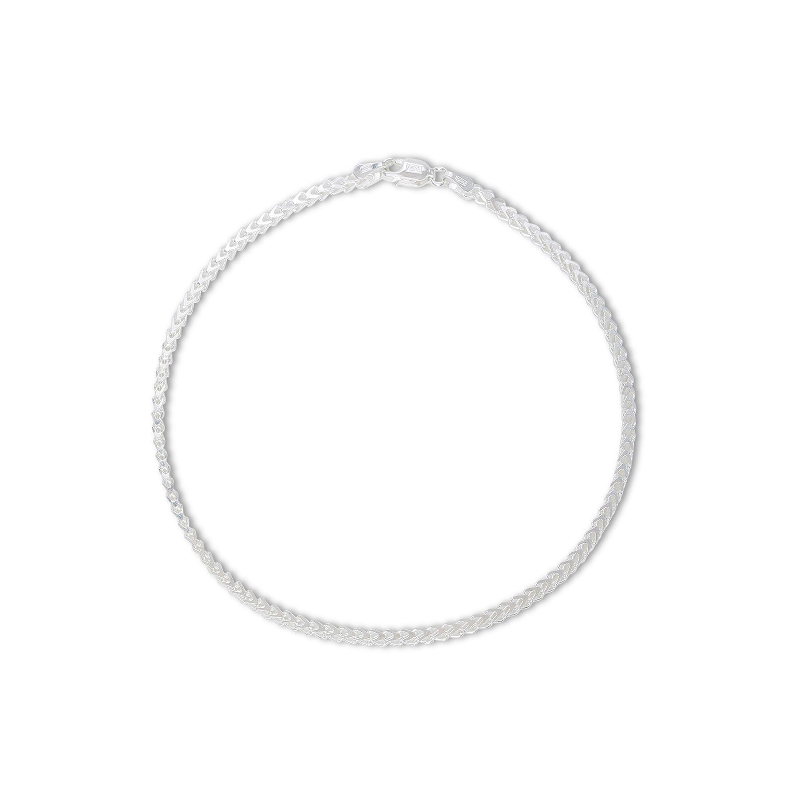 Pure 925 Sterling Silver Thin Rope Chain Anklet for Women