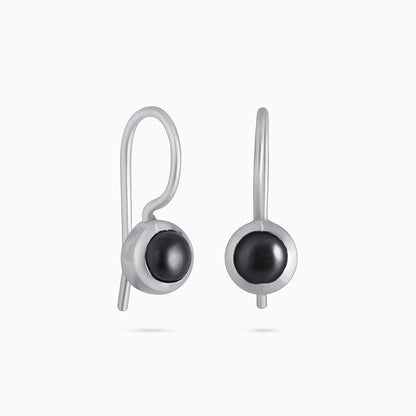 Pure Silver Earrings - Eternal Black Onyx Stone Fit - Tweov Jewels
