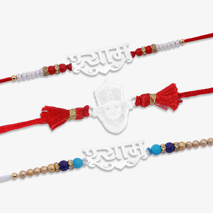Khatu Shyam Silver Rakhi for Brother (Pack of Three)
