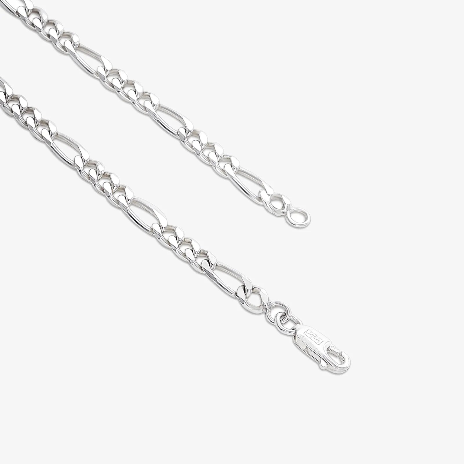 Silver Figaro Link Bracelet