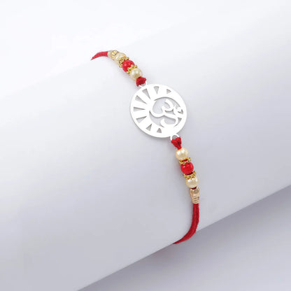 Om Silver Rakhi for Brother (Pack of Three)