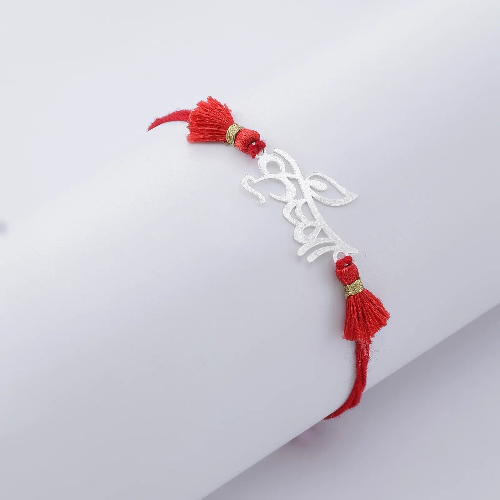 Krishna Mahadev Silver Rakhi for Brother (Pack of Three)