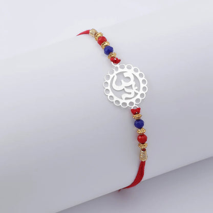 Om Floral Silver Rakhi for Brother (Pack of Three)