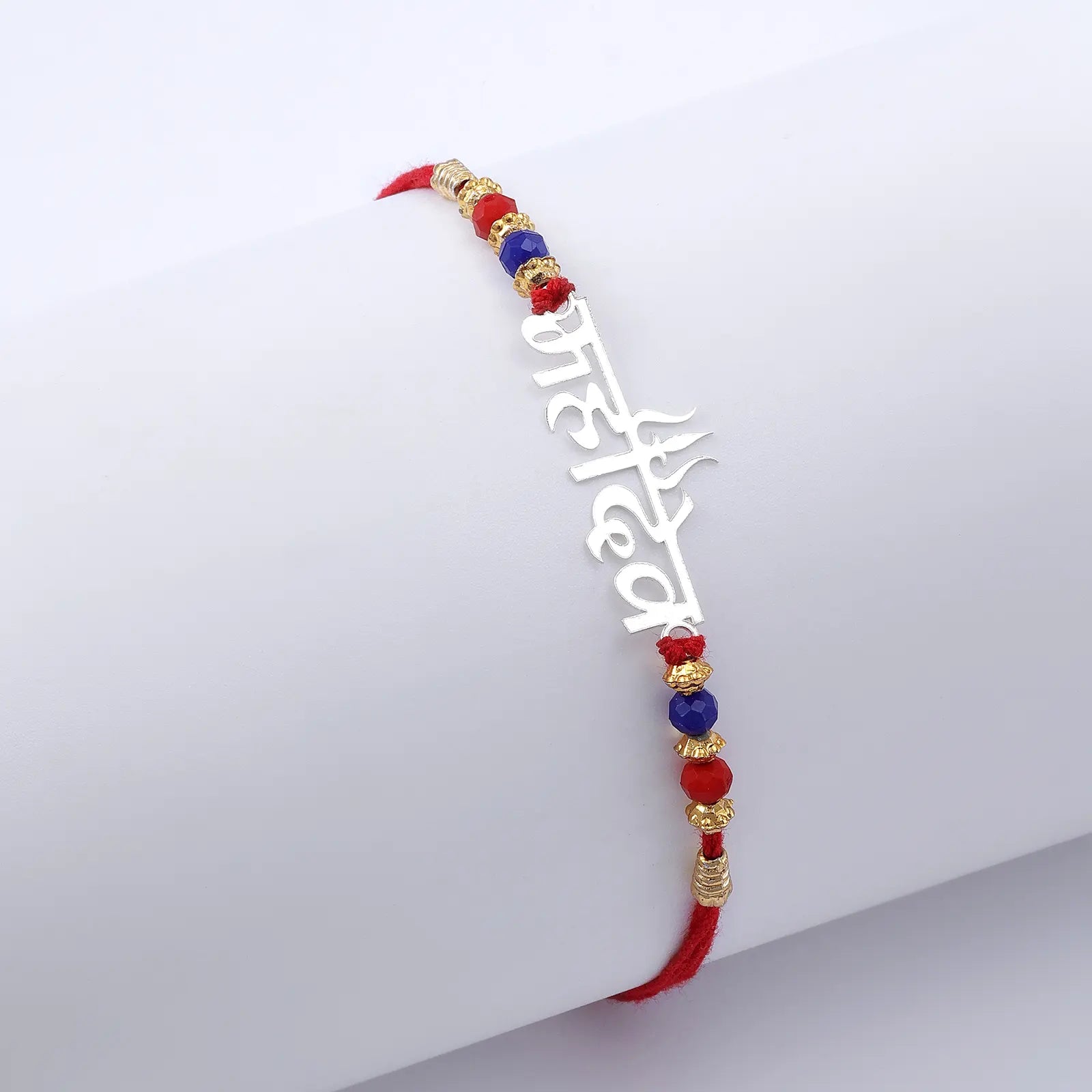Krishna Mahadev Silver Rakhi for Brother (Pack of Three)