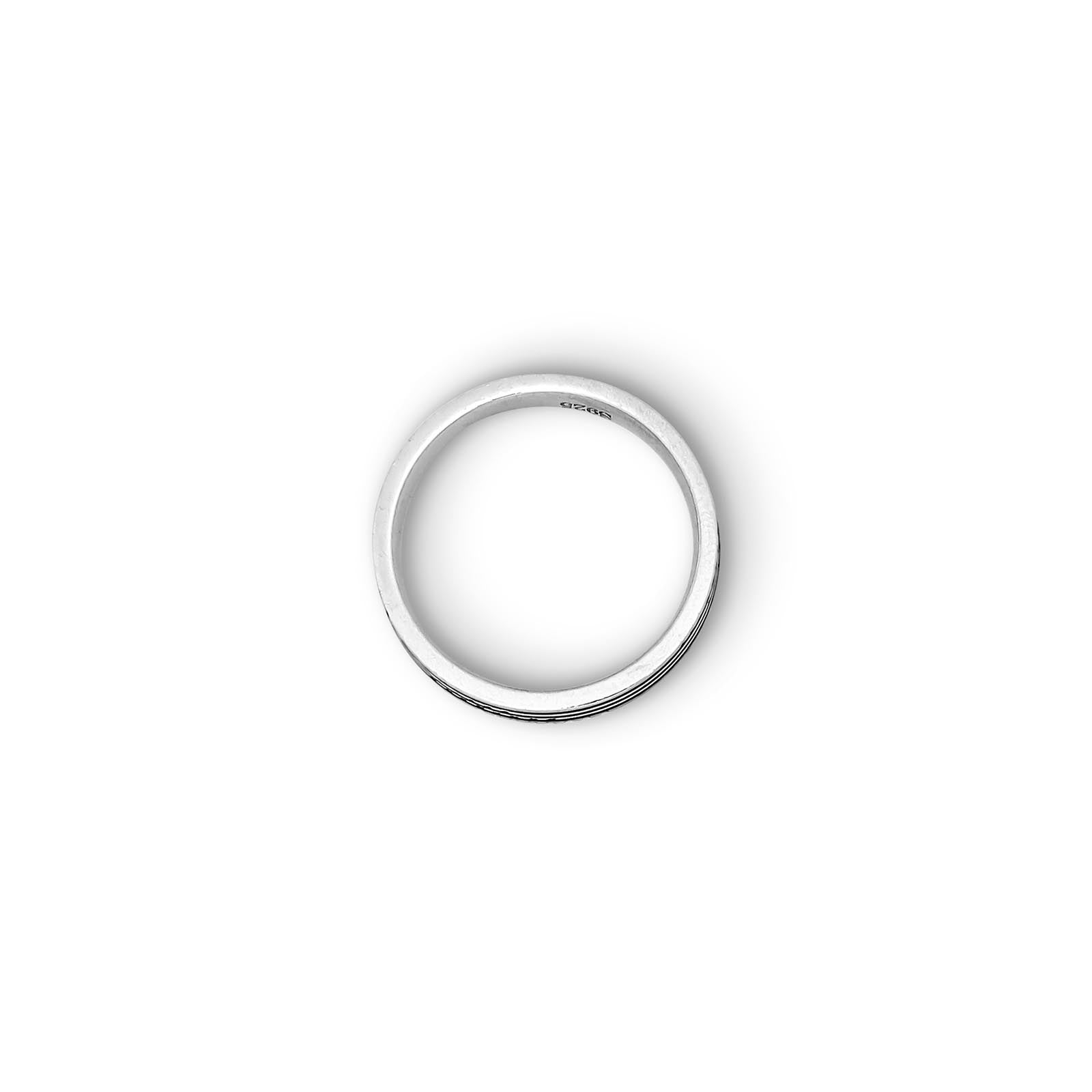 925 Sterling Silver Black Spinner Ring
