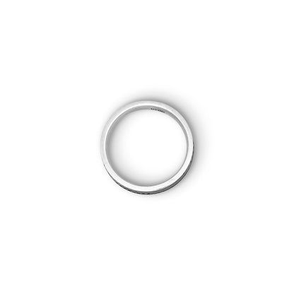 925 Sterling Silver Black Spinner Ring