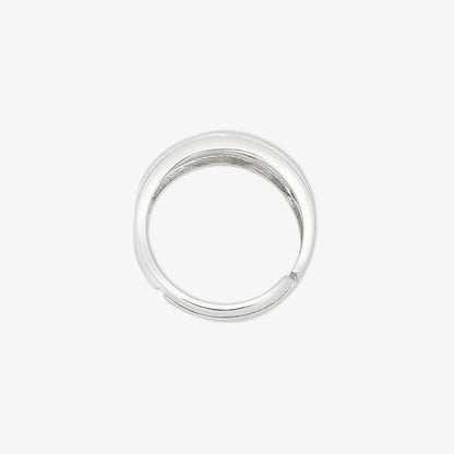 Silver CZ Band Ring for Men