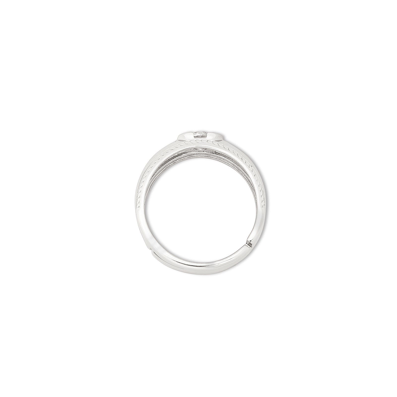 Pure 925 Sterling Silver Trendy Cz Couple Rings