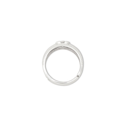 Pure 925 Sterling Silver Trendy Cz Couple Rings