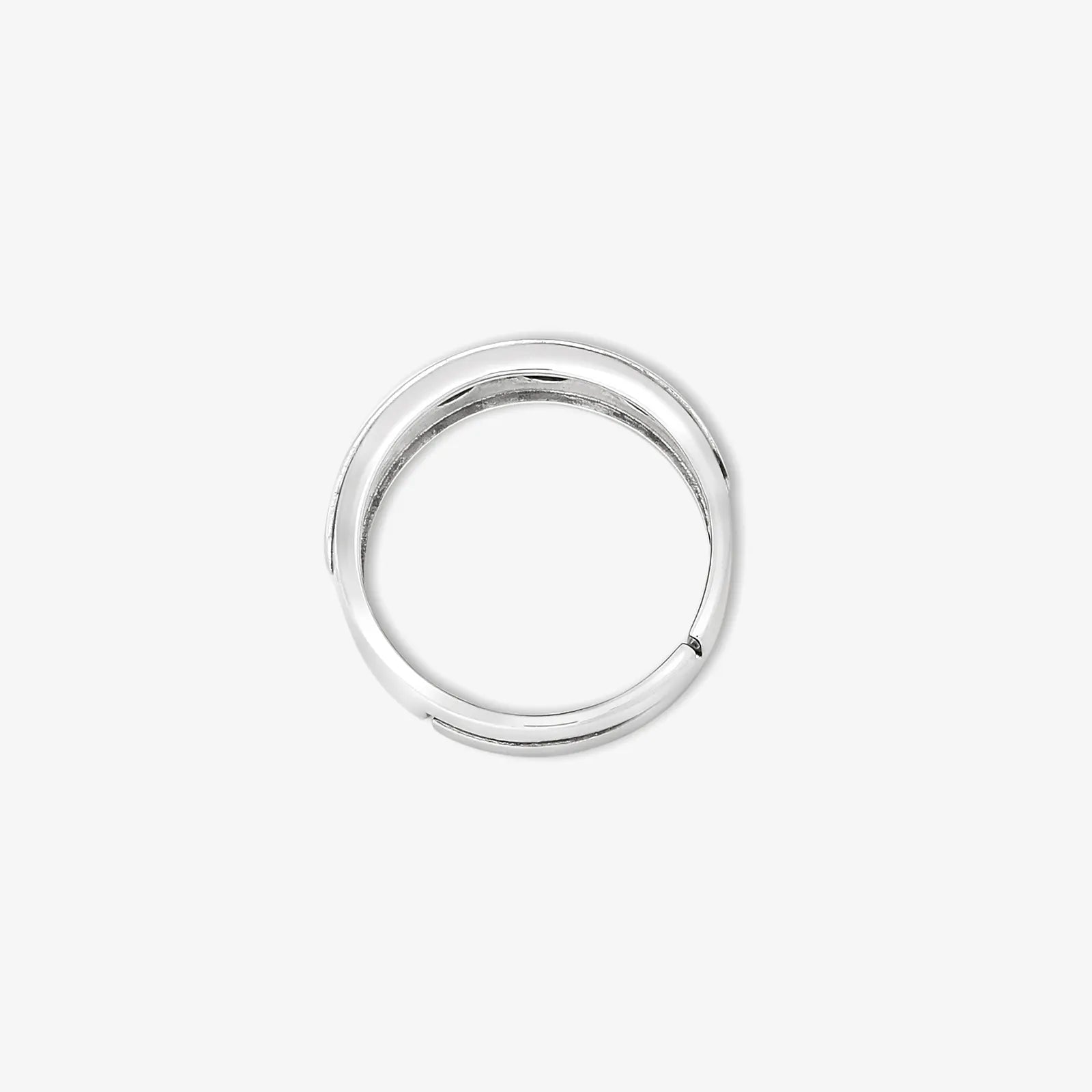 CZ Studded Starlight Silver Ring for Women