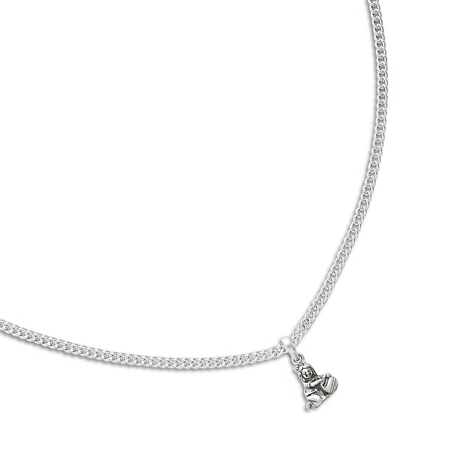 Laddu Gopal Silver Pendant with Pure Silver Chain - Tweov Jewels
