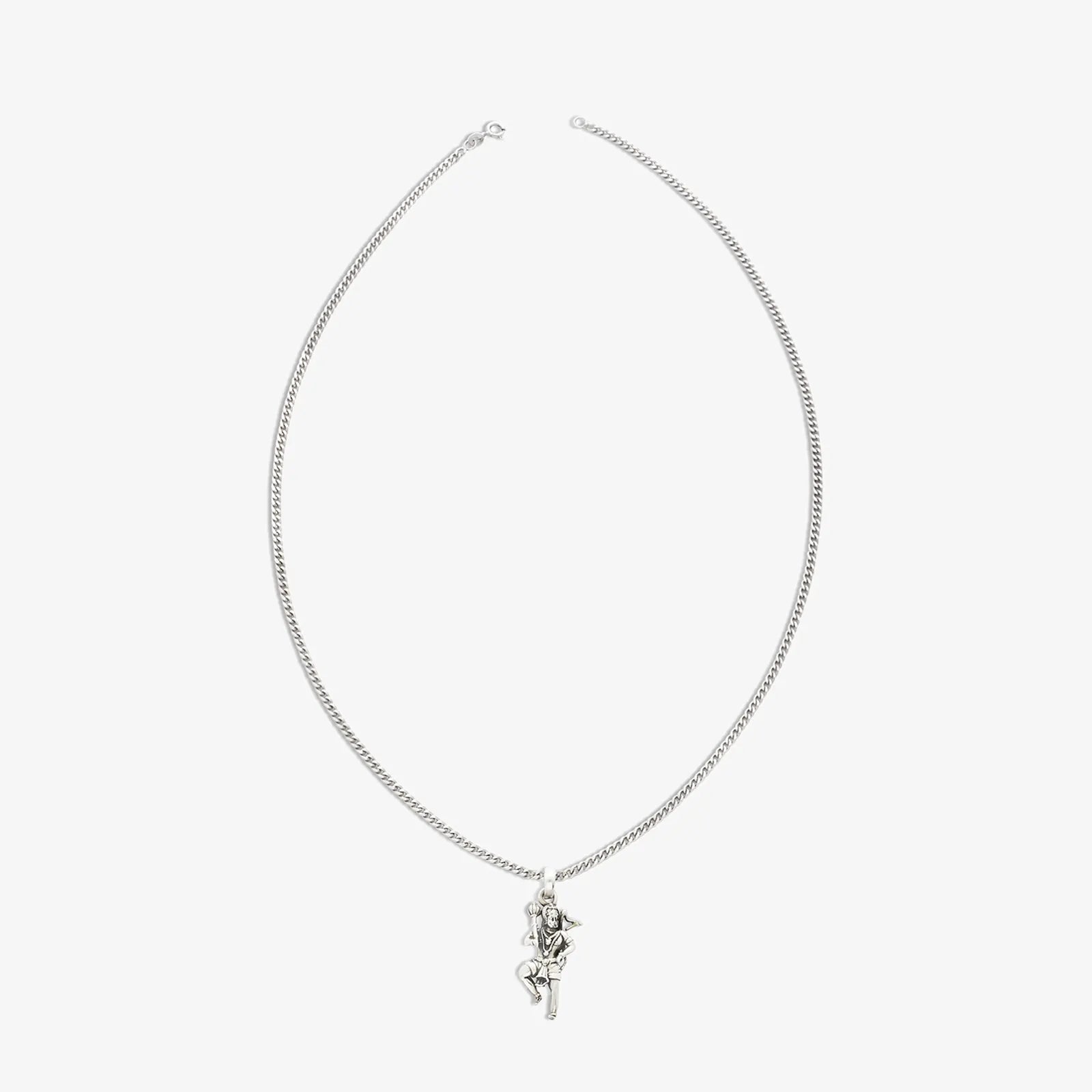 Pure Silver Hanuman Pendant Chain