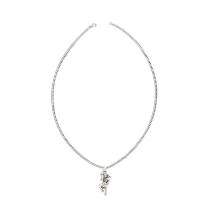 Pure Silver Hanuman Pendant with Link Chain - Tweov Jewels