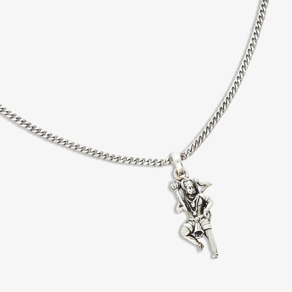 Pure Silver Hanuman Pendant Chain