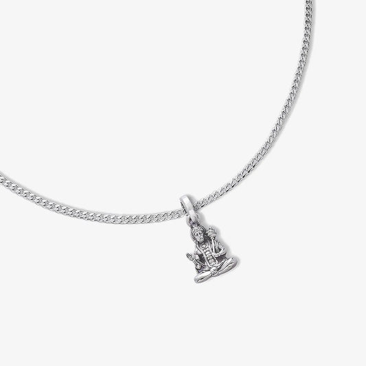 Oxidized Hanuman ji Silver Pendant