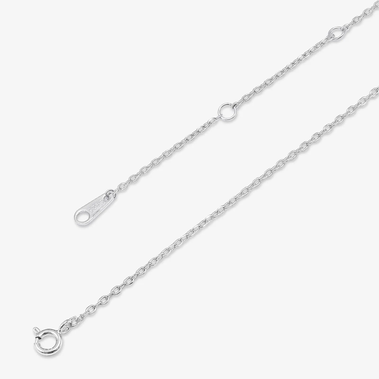 Shiny Square Ad Silver Necklace