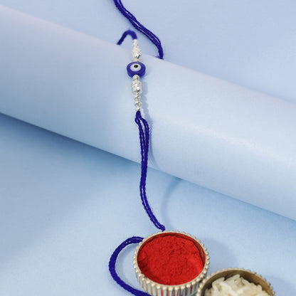 Evil Eye Silver Rakhi for Brother
