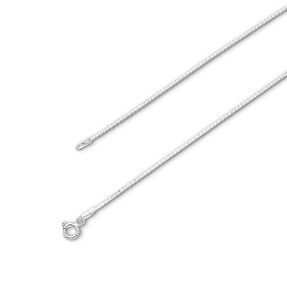 Pure 925 Sterling Silver Flat Snake Chain Silver Anklets