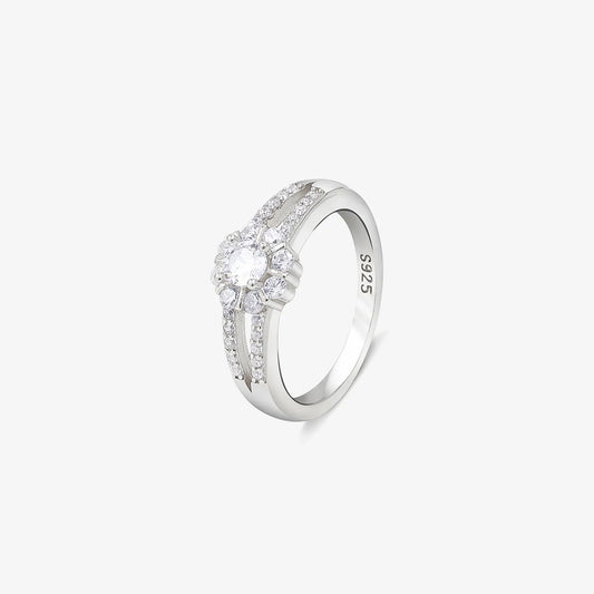 Twin Band Silver Ring for Women