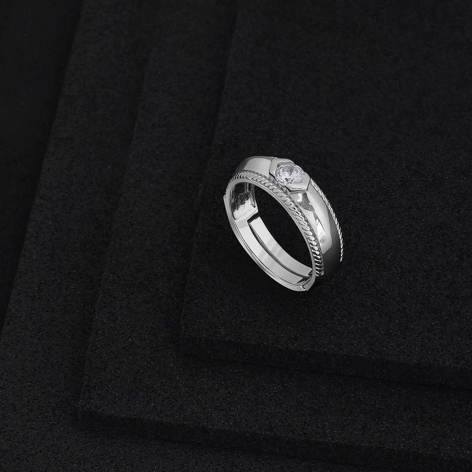 Classic CZ Silver Rings for Men - Tweov Jewels