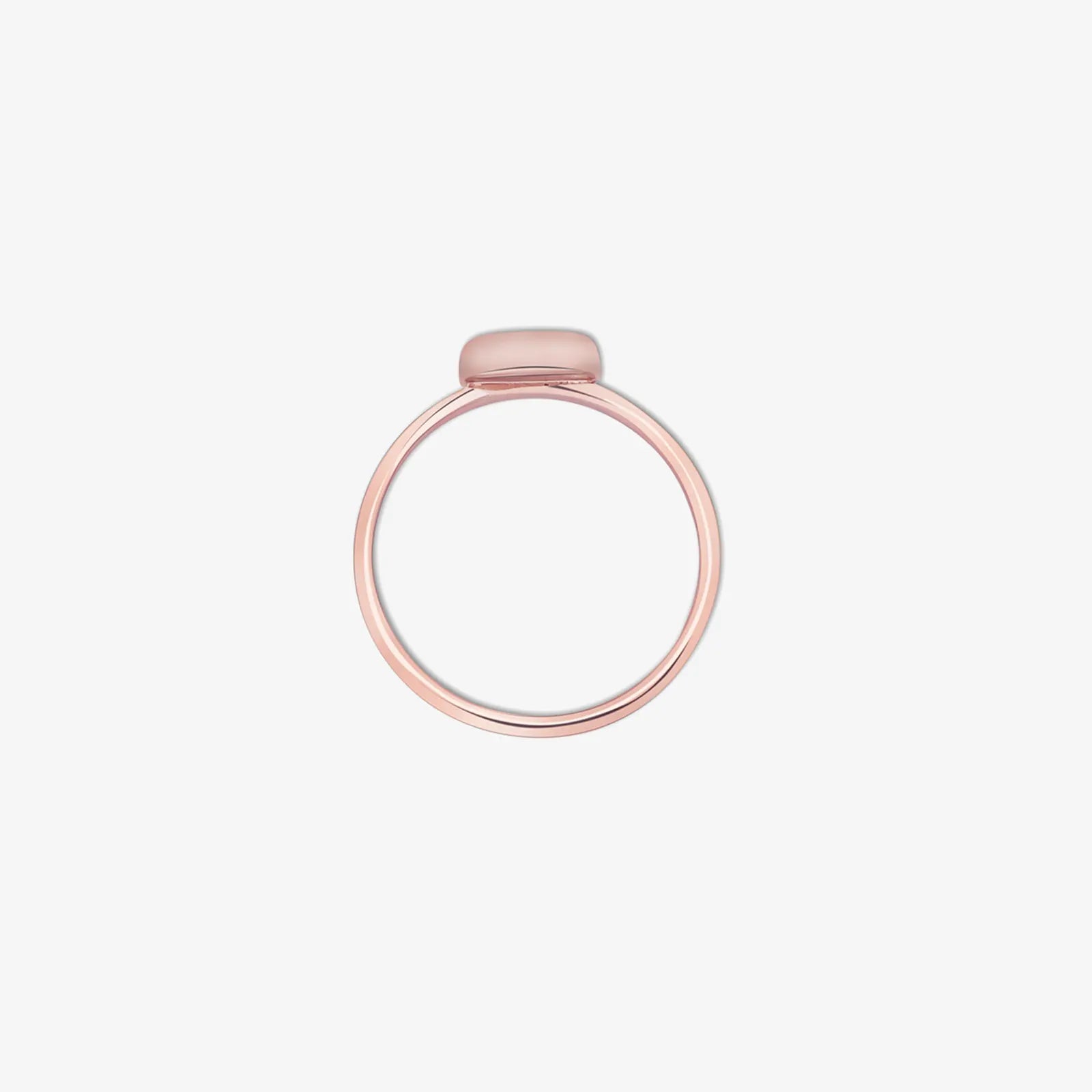 Rose Gold Plated Heart Silver Ring