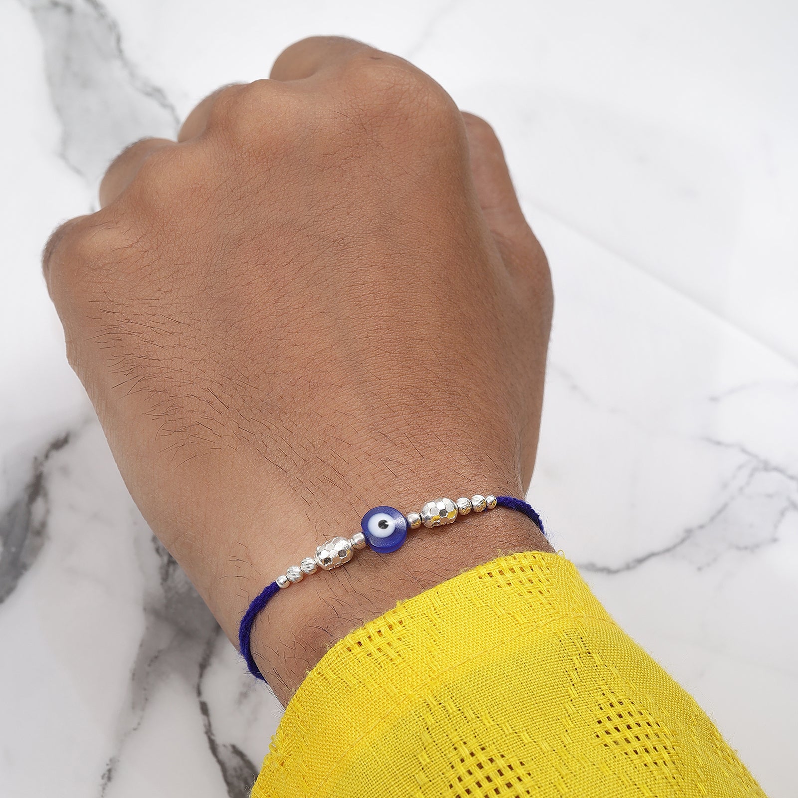 Evil Eye Silver Rakhi for Brother