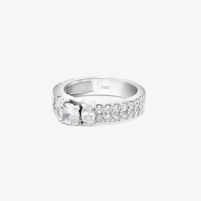 Silver Solitaire CZ Stylish Ring