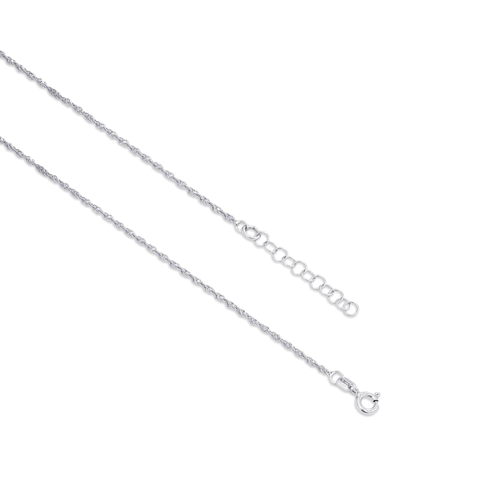 Classic Twisted Silver Anklet for Women - Tweov Jewels