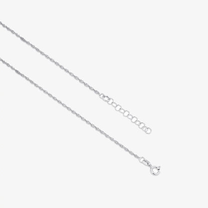 Classic Twisted Silver Anklet for Women