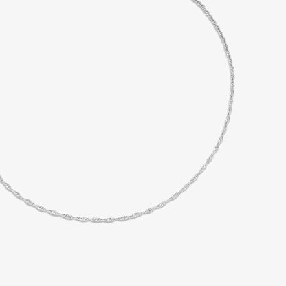 Classic Twisted Silver Anklet for Women